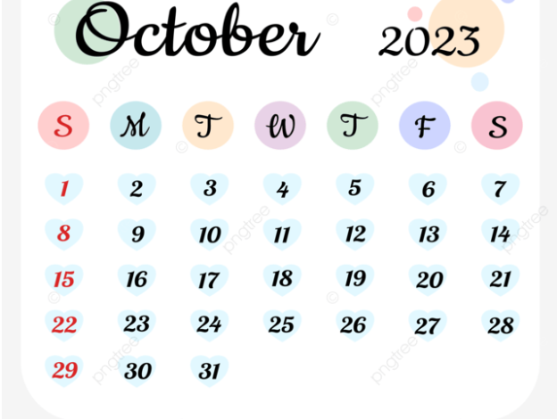 lịch tháng 10/2023